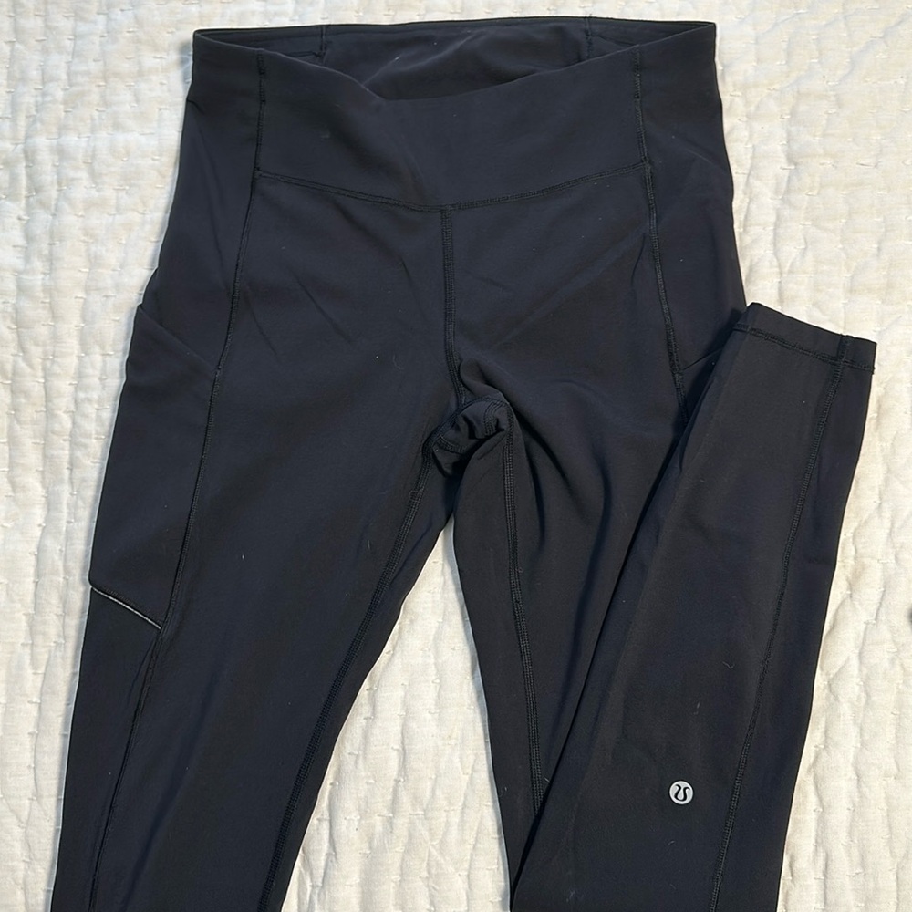 Lululemon fast and free high rise leggings with pockets